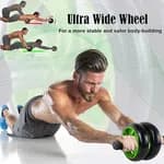 Ab Roller Wheel with Knee Mat | Abs Workout Equipment | For Abdominal & Core Strength | Exercise Wheels for Home Gym | Built In Spring Resistance | Home Workout Equipment