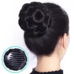 Synthetic Claw Clip Hair Bun Extension – Messy Chignon Hairpiece for Women & Girls