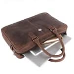 Hammonds Flycatcher Genuine Leather Laptop Bag for Men - Messenger Office Bag for Men - Fits Up to 15.6 Inch Laptop - Adjustable Shoulder Strap - Ideal for Office, Travel, Daily Use - Canyon Ridge