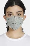 Zivame Reusable 2 Layer Printed Knit Cotton Antiviral Face Mask (Pack of 2) For Women - Lt Blue Pt