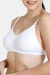 Zivame Double Layered Non Wired 3/4th Coverage Backless Bra-White