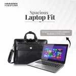 Hammonds Flycatcher 15.6 inch Dual Compartment Genuine Leather Laptop Bag With Expandable Features - Laptop Bags |