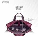 HAMMONDS FLYCATCHER Genuine Leather Office Bag for Men - 15.6 Inch Laptop Bag for Men, Professional Leather Bag for Men - Adjustable Straps and Multiple Compartments - Maroon