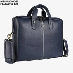 Hammonds Flycatcher Genuine Leather 13 inch Laptop Bag (Blue)