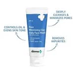 The Derma Co Pore Minimizing Clay Daily Face Wash with 1% Niacinamide & 2% PHA 100 ml