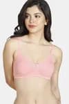 Rosaline Basics Double Layered Non Wired 3/4th Coverage Bra - Salmon Rose