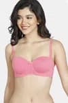 Zivame Padded Wired 3/4th Coverage Strapless Bra-Coral