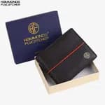 Hammonds Flycatcher RFID Protected Black Leather Wallet For Men (HF 579 BNL)
