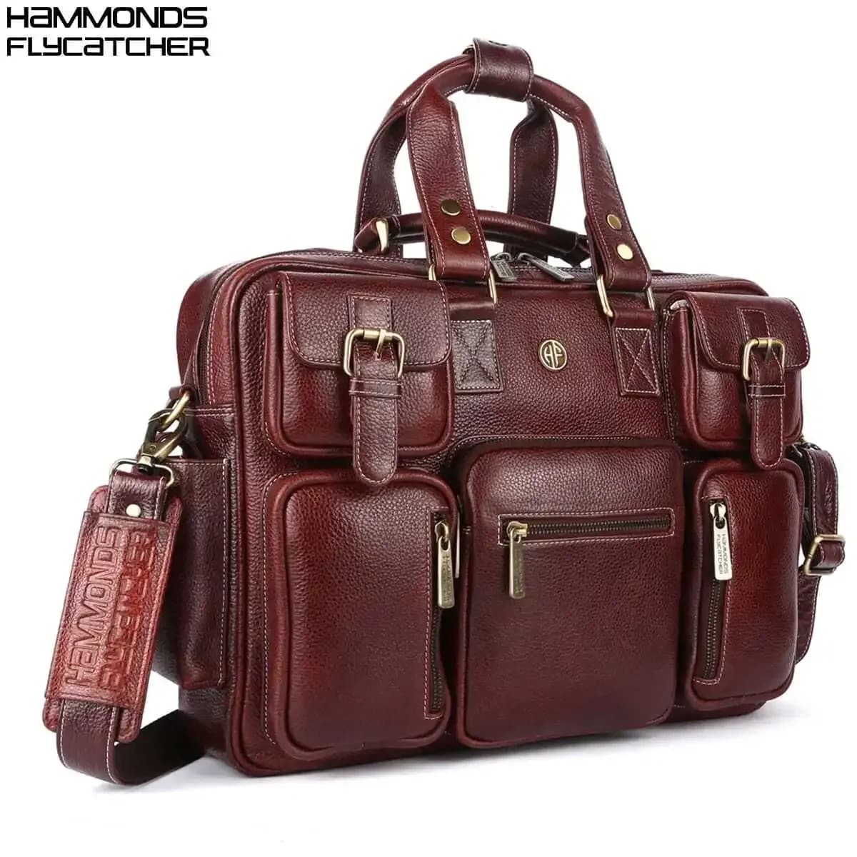 Hammonds Flycatcher Genuine Leather Laptop Messenger Bag For Men - Leather Bags For Men | Side Bags For Men |