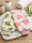 Korean Style Double-Sided Deep Exfoliating Bath Mitt - Cute Love Heart Print Dead Skin Remover Glove