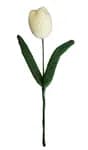 Crochet 4 Differnt Colour Tulip Flower with Fine Leaf -4Pcs