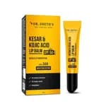 Dr. Sheth's Kesar & Kojic Acid Lip Balm|Reduces Lip Pigmentation|SPF 50+ PA+++|24H Moisturization|Non Sticky|Lightweight|For Dark,Dry,Flaky Lips|Natural Oils & Butters|All Genders|10g