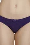 Zivame (Pack of 3) Bikini Low Rise Anti-Microbial Panty For Women - Purple Blue Navy