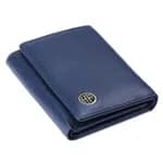 Hammonds Flycatcher Genuine Leather Blue Trifold Wallet For Men