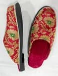 Women Red Brocade slippers