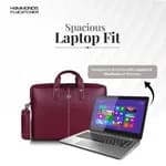 HAMMONDS FLYCATCHER Genuine Leather Office Bag for Men - 15.6 Inch Laptop Bag for Men, Professional Leather Bag for Men - Adjustable Straps and Multiple Compartments - Maroon