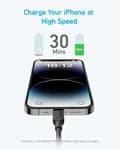 Anker 310 USB C to Lightning Cable (Black, 6ft), MFi Certified, Fast  Charging Cable for iPhone 15 15 Pro 15 Pro Max/ 14 Plus 14 14 Pro Max  13 13 Pro 12 11 X XS XR, Charge an iPhone 15 Pro max upto 50% in just  30 minutes