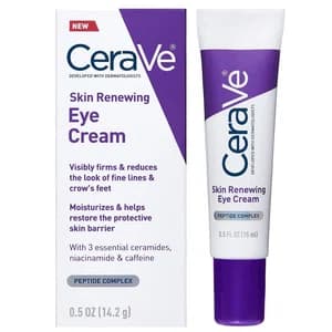​CeraVe Skin Renewing Eye Cream 15ml – Anti-Aging Eye Treatment with Peptide Complex, Caffeine & Niacinamide for Fine Lines, Dark Circles & Crow\'s Feet