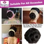 Synthetic Claw Clip Hair Bun Extension – Messy Chignon Hairpiece for Women & Girls