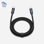 Elephu Data cable Braidy series 567| Type C to C)| Super fast charging| high speed data transfer| Fabric braided cable| Integrated IC chips| aluminum tip| pure copper wire|