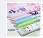 Sanrio Kuromi 0.5mm Mechanical Pencil Set with HB Lead Refill & Case for Students