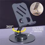 Adjustable Full Metal Phone Holder 360° Rotation Aluminum Stand for Mobile Devices