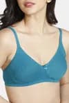 Rosaline Basics Double Layered Non Wired 3/4th Coverage Bra - Harbour Blue