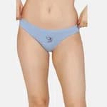 Zivame Bikini Low Rise Anti-Microbial Panty (Pack of 3) For Women - Purple Blue Tea
