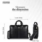 Hammonds Flycatcher Black Genuine Leather Bag For 13 inch Laptop