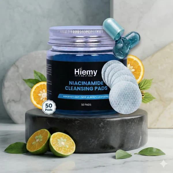 Hiemy Niacinamide Cleansing Pads – Pore Refining & Brightening Treatment (50 Pads)