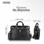 Hammonds Flycatcher Genuine Leather Laptop Bag For Men (Black)