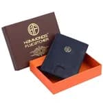 Hammonds Flycatcher Genuine Leather Minimilistic & Slim Blue Money Clip Wallet for Men