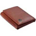 Hammonds Flycatcher Genuine Leather Brown Trifold Wallet For Men