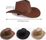 Faux Suede Western Cowboy Hats