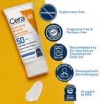 CeraVe Face Sunscreen SPF 50 (75ml) - 100% Mineral Filter with Ceramides & Niacinamide - Fragrance-Free