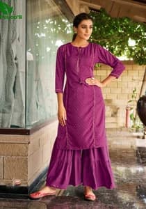 FuLoo's GL Freedom Kurti Set in Sharara #04 Women