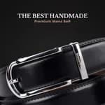 HAMMONDS FLYCATCHER Genuine Leather Belt for Men, Premium Leather Belt with Auto Lock mechanism, Mens Belt Leather Branded with Slide Lock, Stylish Hidden Tail Design for Everyday Wear