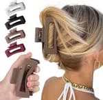 Silicone Flexible Hair Claw Clips, Nonslip Large Bendable Claw Clip | Soft Hair Grip Hairclips for Thin and Thick