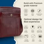 HAMMONDS Flycatcher Genuine Leather Sling Bag, Stylish and Spacious Side Bag, Crossbody Bag for Daily Use, Travel, Adjustable Strap, 1 Year Warranty - Brown