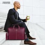 HAMMONDS FLYCATCHER Genuine Leather Office Bag for Men - 15.6 Inch Laptop Bag for Men, Professional Leather Bag for Men - Adjustable Straps and Multiple Compartments - Maroon