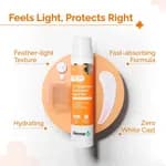 The Derma Co 1% Hyaluronic Sunscreen Aqua Ultra Light Gel with SPF 50 PA++++ UV A, UV B & Blue Light Protection 50g