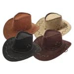 Faux Suede Western Cowboy Hats