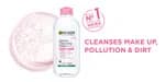 Micellar Cleansing Water For Sensitive Skin | Make-Up Remover & Cleanser - Removes makeup, dirt & impurities & Hydrates Skin 400ml