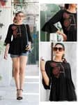 Fuloo Glazier Rayon Tops With Embroidery For Women # 1028