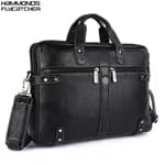 Hammonds Flycatcher Genuine Leather Black 15.6 Inch Laptop Bag 152 BLK