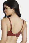 Zivame Basics Double Layered Non Wired 3/4th Coverage Bra - Brown