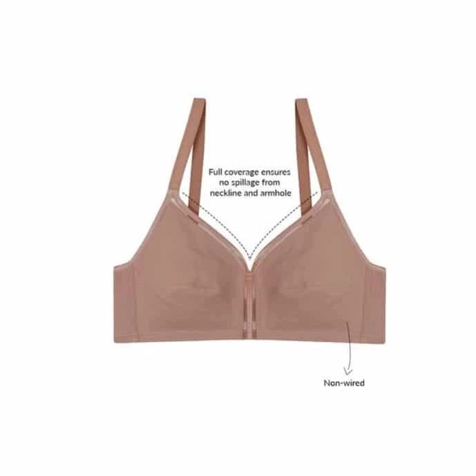 Zivame True Curv Single Layered Non Wired Minimiser Full Coverage Bra - 0NCESP07-Roebuck