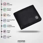 Hammonds Flycatcher Black Genuine Leather Wallet For Men (HF 594 BL)