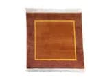 Handmade Nepali Handknotted Woolen Carpet - Terracotta Modern Design Area Rug (50x50 cm) - 60 Knots Premium Quality