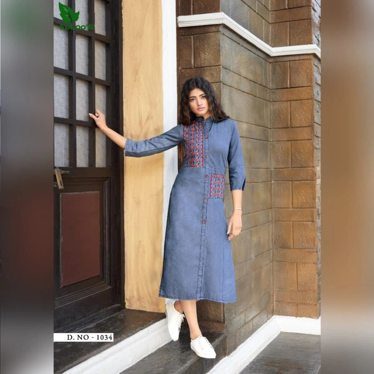 FuLoo's Premier Denim Western Kurti # 1034